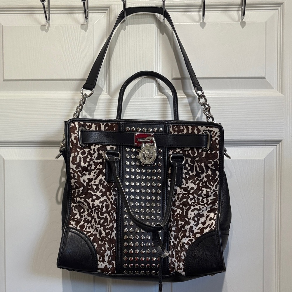 Michael Kors Hamilton Studded Calf Hair bag / purse
